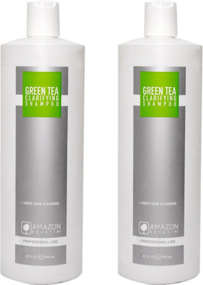 AMAZON KERATIN GREEN TEA CLARIFYING SHAMPOO 946ML (SET OF 2)(1892 ml)