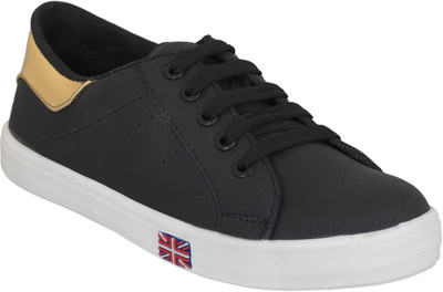 Shoe Fit Sneakers For Men(Black, Black::golden