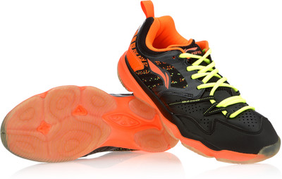 Li-Ning BADMINTON TRAINNING Badminton Shoes For Men(Black, Orange