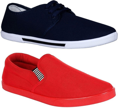 Pexlo Pack of 2 Red & Navy Casual Shoes (Loafers Shoes) Casuals For Men(Multicolor
Pexlo Pack of 2 Red & Navy Casual Shoes (Loafers Shoes) Casuals For Men(Multicolor