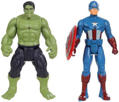 HALO NATION Avenger Action Figure Captain America + Hulk 7 inches height(Green, Blue)
HALO NATION Avenger Action Figure Captain America + Hulk 7 inches height(Green, Blue)