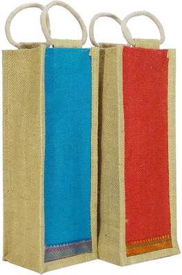 INDOGIFTS Pack of 2 Wine Jute Bags Size 13 x 4 x 5 Inch Multipurpose Bag(Multicolor, 2 L)
INDOGIFTS Pack of 2 Wine Jute Bags Size 13 x 4 x 5 Inch Multipurpose Bag(Multicolor, 2 L)