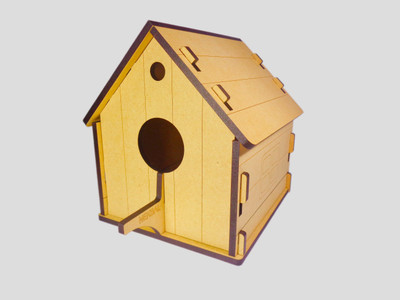 Nekbal Wooden Bird House Kit Bird House(Hanging, Free Standing)