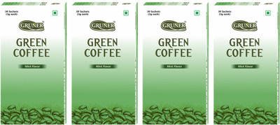 Gruner Gruner's Mint Flavored Unroasted Green Coffee Powder (Combo 4 Pack) Instant Coffee(4 x 90 g)
Gruner Gruner's Mint Flavored Unroasted Green Coffee Powder (Combo 4 Pack) Instant Coffee(4 x 90 g)