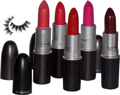 studio Of Eyelashes, Mac Matte Finish Long-lasting Lipstick (Set Of 6)(Set of 6)