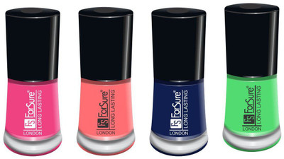 forsure matte long lasting professional nail polish set or 4 light pink, hot peach, navy blue, neon green(Pack of 4)
forsure matte long lasting professional nail polish set or 4 light pink, hot peach, navy blue, neon green(Pack of 4)