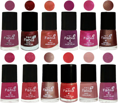 Fabia Nail Polish Pack of 12(6 Ml Each) Professional Serious Nail Polish Dark Cherry Blossom-Brick Red-Dark Peach-Shock Pink-Pink-Light Coffee-Magenta-Shock Pink Light-Light Nude-Red Orange-Shrimp Pastell-Rani(Pack of 12)
Fabia Nail Polish Pack of 12(6 Ml Each) Professional Serious Nail Polish Dark Cherry Blossom-Brick Red-Dark Peach-Shock Pink-Pink-Light Coffee-Magenta-Shock Pink Light-Light Nude-Red Orange-Shrimp Pastell-Rani(Pack of 12)