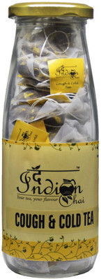 The Indian Chai Cough & Cold Tea 15 Nylon Tea Bag Black Pepper, Lemon, Cinnamon, Ginger, Tulsi, Cardamom, Tulsi, Liquorice, Honey Infusion Tea Bags Glass Bottle(15 Bags)