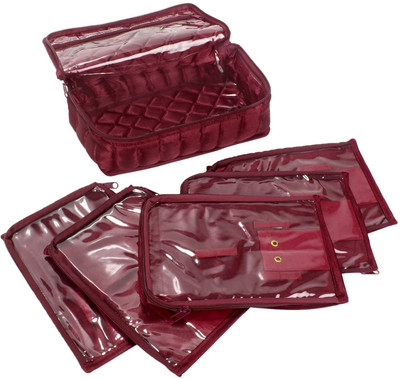 BlushBees Necklace Holder Jewellery Organizer Pouch Bag Jewellery Vanity Box(Maroon)
BlushBees Necklace Holder Jewellery Organizer Pouch Bag Jewellery Vanity Box(Maroon)