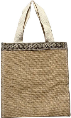 Srujan SHLB-04 Jute Brown Lunch Bag(Brown, 10 L)