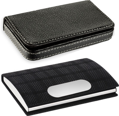 Flipkart SmartBuy High Quality | Pack of 2 | Black Stylish Executive and Leatherite metal piece Credit/debit/ATM/ID/Visiting SUPER SLEEK, STURDY 10 Card Holder(Set of 2, Black)
Flipkart SmartBuy High Quality | Pack of 2 | Black Stylish Executive and Leatherite metal piece Credit/debit/ATM/ID/Visiting SUPER SLEEK, STURDY 10 Card Holder(Set of 2, Black)