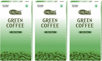 Gruner Gruner's Mint Flavored Unroasted Green Coffee Powder (Combo 3 Pack) Instant Coffee(3 x 90 g)
Gruner Gruner's Mint Flavored Unroasted Green Coffee Powder (Combo 3 Pack) Instant Coffee(3 x 90 g)