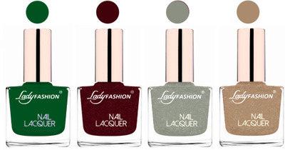 Lady Fashion Ultra High Shine Long Stay Nail Polish Dark Green,Maroon,Grey,Beach Nude(Pack of 4)
Lady Fashion Ultra High Shine Long Stay Nail Polish Dark Green,Maroon,Grey,Beach Nude(Pack of 4)