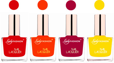 Lady Fashion Ultra High Shine Long Stay Nail Polish Bright Red,Juicy Orange,Pink,Yellow(Pack of 4)
Lady Fashion Ultra High Shine Long Stay Nail Polish Bright Red,Juicy Orange,Pink,Yellow(Pack of 4)