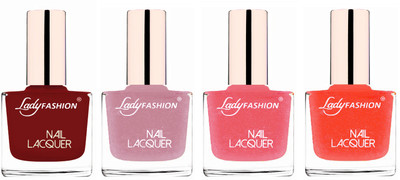 Lady Fashion Ultra High Shine Long Stay Nail Polish Coffee,Silky Purple,Silky Pink,Orange Silk(Pack of 4)
Lady Fashion Ultra High Shine Long Stay Nail Polish Coffee,Silky Purple,Silky Pink,Orange Silk(Pack of 4)