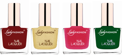 Lady Fashion Ultra High Shine Long Stay Nail Polish Coffee,Mettalic Gold,Mettalic Pink,Dark Green(Pack of 4)
Lady Fashion Ultra High Shine Long Stay Nail Polish Coffee,Mettalic Gold,Mettalic Pink,Dark Green(Pack of 4)