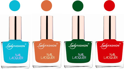 Lady Fashion Ultra High Shine Long Stay Nail Polish Sky Blue,Nude,Dark Green,Nude(Pack of 4)
Lady Fashion Ultra High Shine Long Stay Nail Polish Sky Blue,Nude,Dark Green,Nude(Pack of 4)