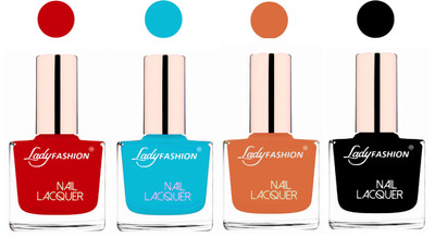 Lady Fashion Ultra High Shine Long Stay Nail Polish Juicy Red,Sky Blue,Nude,Black(Pack of 4)
Lady Fashion Ultra High Shine Long Stay Nail Polish Juicy Red,Sky Blue,Nude,Black(Pack of 4)