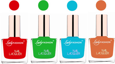 Lady Fashion Ultra High Shine Long Stay Nail Polish Bright Red,Light Green,Sky Blue,Nude(Pack of 4)
Lady Fashion Ultra High Shine Long Stay Nail Polish Bright Red,Light Green,Sky Blue,Nude(Pack of 4)