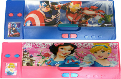 HOTDEALZZ Magnetic Disney Princess, Captain America Art Plastic Pencil Boxes(Set of 2, Pink, Blue)
HOTDEALZZ Magnetic Disney Princess, Captain America Art Plastic Pencil Boxes(Set of 2, Pink, Blue)