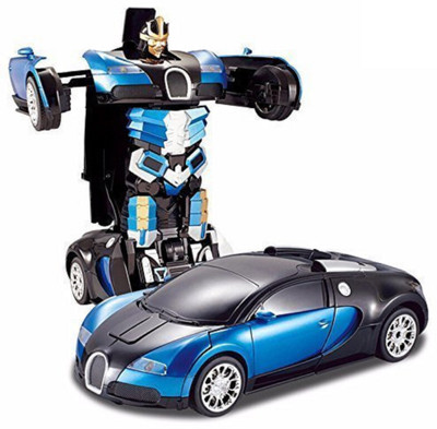 Clastik Kids Toy Car- Buggati Style Transformer, Robot Toy Converts into car(Gold)