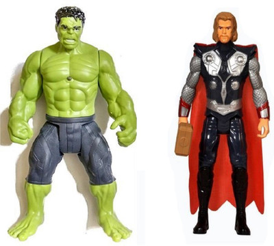 VShine Action Figure Set Avenger Mighty Hulk & Thor(Green, Blue)