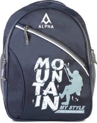 ALPHA TRENDS Light Weight & Durable with Integrated Rain Cover 19 L Laptop Backpack(Grey)