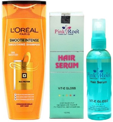 Pink Root Hair Serum 100ml, L'OREAL PARIS SHAMPOO 175ML SMOOTH INTENSE SMOOTHING SHAMPOO(Set of 2)
Pink Root Hair Serum 100ml, L'OREAL PARIS SHAMPOO 175ML SMOOTH INTENSE SMOOTHING SHAMPOO(Set of 2)