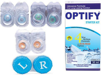 Optify Color Contact Lens Zero Power Monthly Contact Lens(0, Blue-Aqua-Honey, Pack of 3)
Optify Color Contact Lens Zero Power Monthly Contact Lens(0, Blue-Aqua-Honey, Pack of 3)