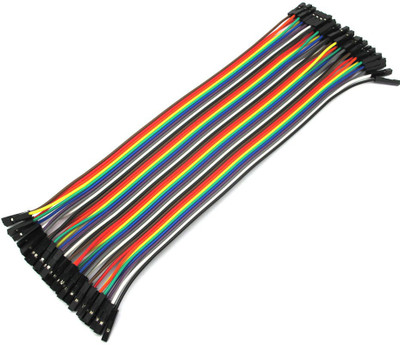 Robocraze Female to Female 40 Jumper Wires (20 cm)(Multicolor)