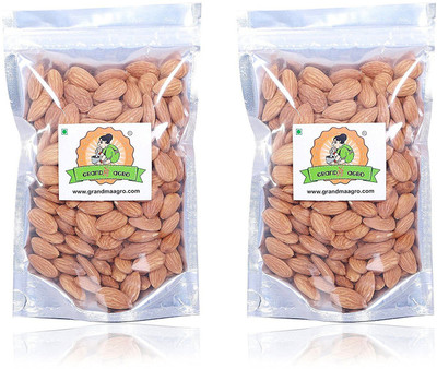 Grandma Agro Kashmiri Almonds, (Pack of 2) Almonds(500 g, Pouch)