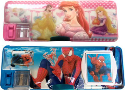 HOTDEALZZ Magnetic Disney Princess, Spiderman Art Plastic Pencil Boxes(Set of 2, Pink, Blue)
HOTDEALZZ Magnetic Disney Princess, Spiderman Art Plastic Pencil Boxes(Set of 2, Pink, Blue)