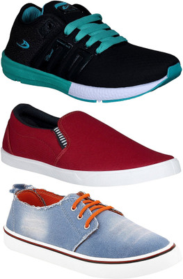Chevit Pack of 3 Casual and Sports Shoes (Loafers Shoes) Running Shoes For Men(Black, Maroon, Blue
Chevit Pack of 3 Casual and Sports Shoes (Loafers Shoes) Running Shoes For Men(Black, Maroon, Blue