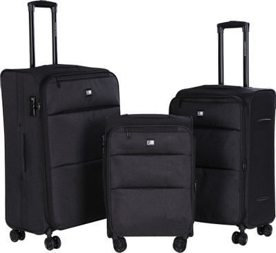 Nasher Miles London Expander Soft-Side Luggage Set of 3 Anthra Melange (Black) Trolley|Travel|Tourist Bags (55, 65 & 75 Cm) Expandable Check-in Luggage - inch(Black
Nasher Miles London Expander Soft-Side Luggage Set of 3 Anthra Melange (Black) Trolley|Travel|Tourist Bags (55, 65 & 75 Cm) Expandable Check-in Luggage - inch(Black