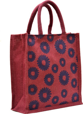 AGGDA Purple Jute Burlap with Blue Flower Printed Waterproof Lunch Bag(Maroon, 12 L)
AGGDA Purple Jute Burlap with Blue Flower Printed Waterproof Lunch Bag(Maroon, 12 L)