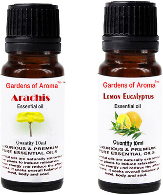 Gardens Of Aroma Arachis Essential Oil And Lemon eucalyptus Essential Oil(20 ml)
Gardens Of Aroma Arachis Essential Oil And Lemon eucalyptus Essential Oil(20 ml)