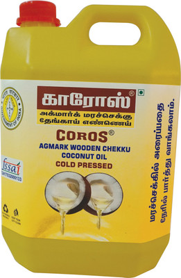 Coros oil PURE ORGANICALLY MADE COLD PRESSED COCONUT OIL Coconut Oil Plastic Bottle(5 L)