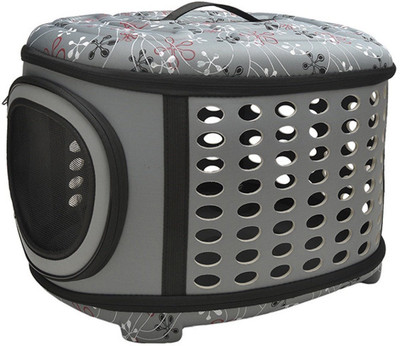 SRI Travel Fold Able Pet Carrier Bag For Cat And Puppy -Small Grey Basket Pet Carrier(Suitable For Cat, Dog)