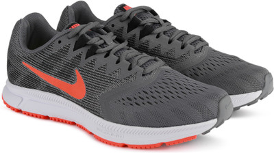 Nike NIKE ZOOM SPAN 2 Walking Shoes For Men(Grey, Gunsmoke/total crimson-black-anthracite