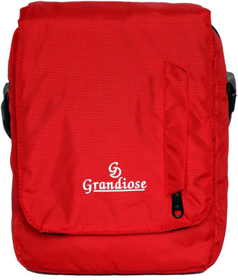 GRANDIOSE Men & Women Casual Red Nylon Sling Bag
