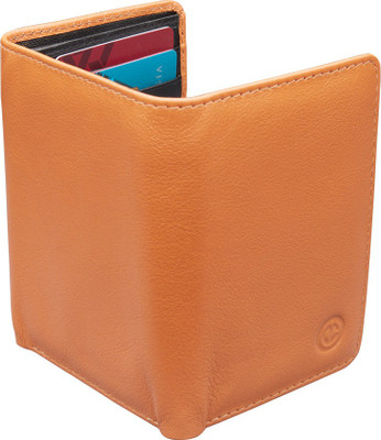 Carlton Men Tan Genuine Leather Wallet(6 Card Slots)