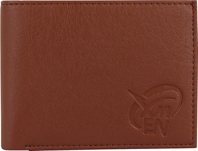 Kidania Men Brown Genuine Leather Wallet(3 Card Slots)