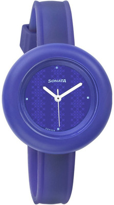 Sonata 87026PP05 Tic Tac Toe Watch - For Women