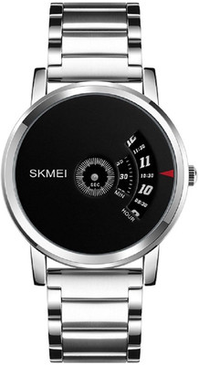 Skmei 1260 Silver Novel Rotating Second Dial Analog Watch - For Men