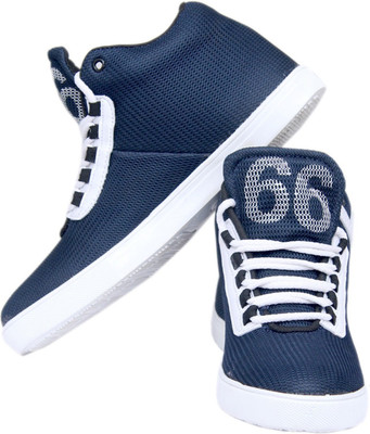 U2Shoes Boys Lace Sneakers(Orange, Blue-66