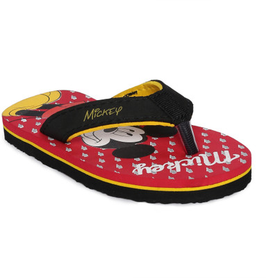 Disney Boys Slip On Slipper Flip Flop(Red