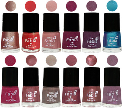 Fabia Premium Collection 12 Piece Color Nail Polish Shades Light Nude-Red Orange-Shrimp Pastell-Cherry Blossom-Light Jam-Denim-Hot Magenta-Lip-Light Beige-Dusty Pink-Dark Red Chrome-Light Violet(Pack of 12)
Fabia Premium Collection 12 Piece Color Nail Polish Shades Light Nude-Red Orange-Shrimp Pastell-Cherry Blossom-Light Jam-Denim-Hot Magenta-Lip-Light Beige-Dusty Pink-Dark Red Chrome-Light Violet(Pack of 12)