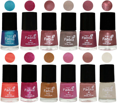 Fabia Premium Lacquer Extra Shine Nail Polish Shades Of (12 Pcs Nail Polish) Denim-Hot Magenta-Lip-Light Beige-Dusty Pink-Dark Red Chrome-Peach-Light Magenta-Golden -Light Plum-Nude-Light Cream(Pack of 12)
Fabia Premium Lacquer Extra Shine Nail Polish Shades Of (12 Pcs Nail Polish) Denim-Hot Magenta-Lip-Light Beige-Dusty Pink-Dark Red Chrome-Peach-Light Magenta-Golden -Light Plum-Nude-Light Cream(Pack of 12)