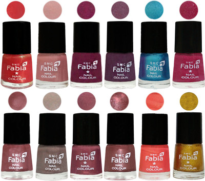 Fabia Premium Lacquer Extra Shine Nail Polish Shades Of (12 Pcs Nail Polish) Red Orange-Shrimp Pastell-Cherry Blossom-Light Jam-Denim-Hot Magenta-Lip-Light Beige-Dusty Pink-Dark Red Chrome-Peach-Jerry Golden(Pack of 12)
Fabia Premium Lacquer Extra Shine Nail Polish Shades Of (12 Pcs Nail Polish) Red Orange-Shrimp Pastell-Cherry Blossom-Light Jam-Denim-Hot Magenta-Lip-Light Beige-Dusty Pink-Dark Red Chrome-Peach-Jerry Golden(Pack of 12)
