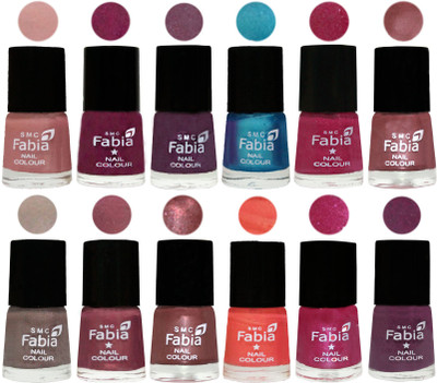 Fabia Premium Lacquer Extra Shine Nail Polish Shades Of (12 Pcs Nail Polish) Shrimp Pastell-Cherry Blossom-Light Jam-Denim-Hot Magenta-Lip-Light Beige-Dusty Pink-Dark Red Chrome-Peach-Light Magenta-Brinjal Purple(Pack of 12)
Fabia Premium Lacquer Extra Shine Nail Polish Shades Of (12 Pcs Nail Polish) Shrimp Pastell-Cherry Blossom-Light Jam-Denim-Hot Magenta-Lip-Light Beige-Dusty Pink-Dark Red Chrome-Peach-Light Magenta-Brinjal Purple(Pack of 12)
